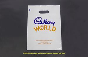 Die Cut Patch Handle Biodegradable Shopping Plastic Bag Biodegradable retail bags