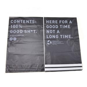 Black Compostable Poly Mailer with 2 trips compostable poly mailer