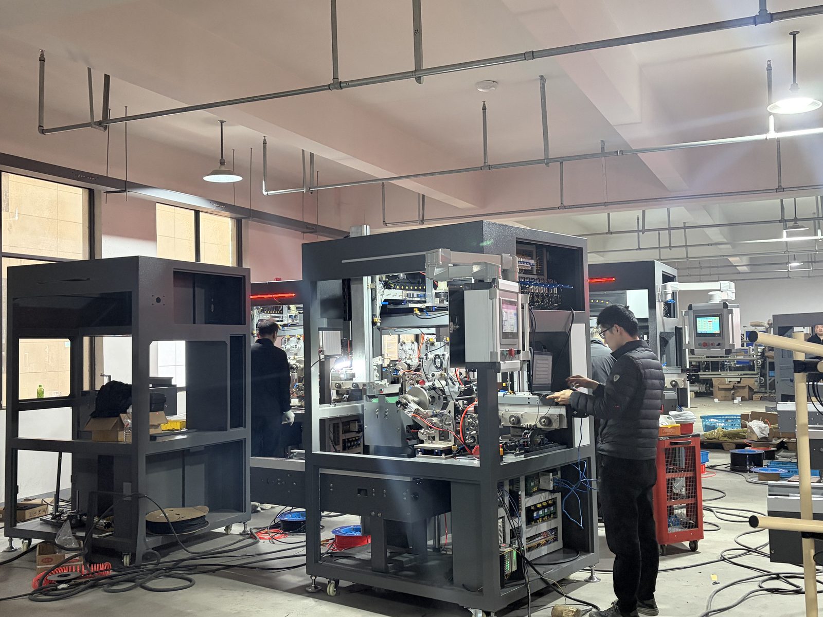 Control system commissioning on an assembled machine