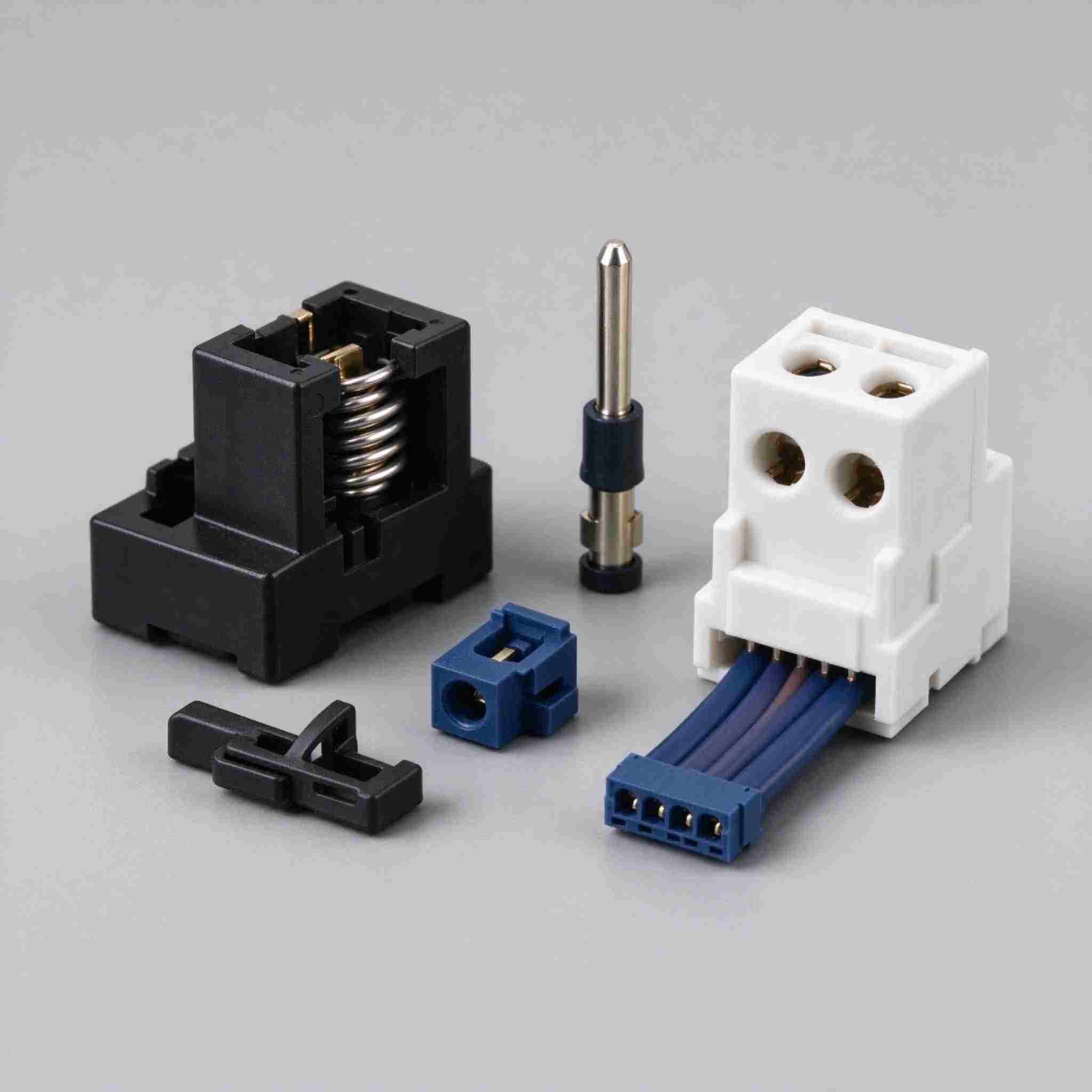 Spring terminal wire connector, PCB spring cage industrial connector