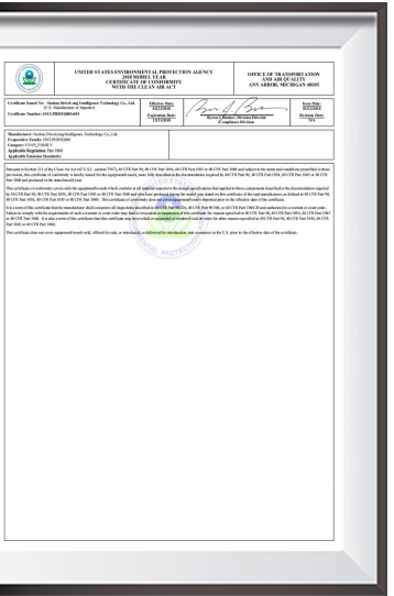 Product Certification Document