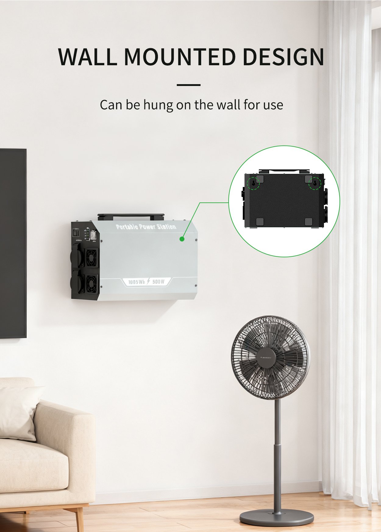 BP500 wall mounted design