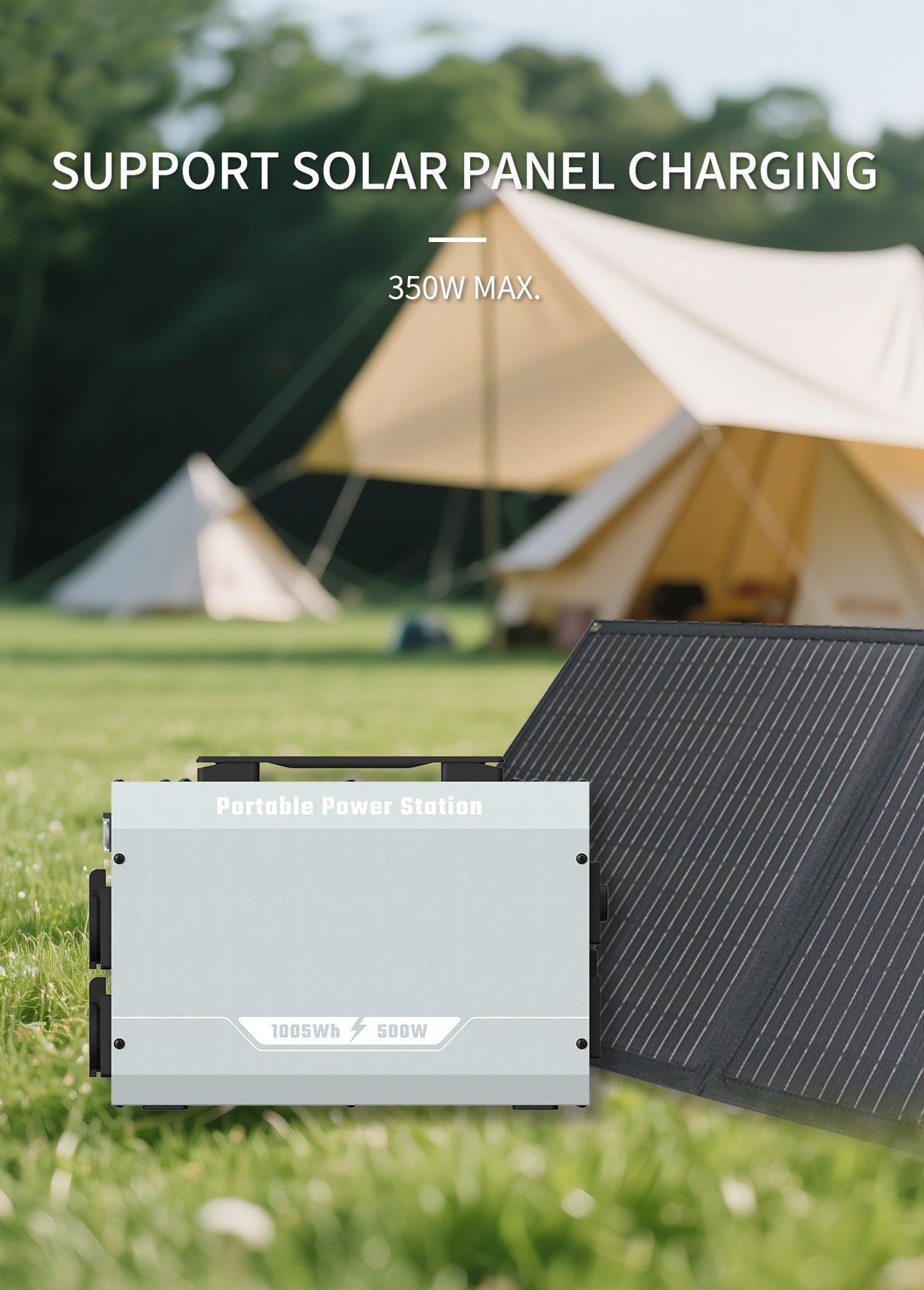 BP500 solar panel charging
