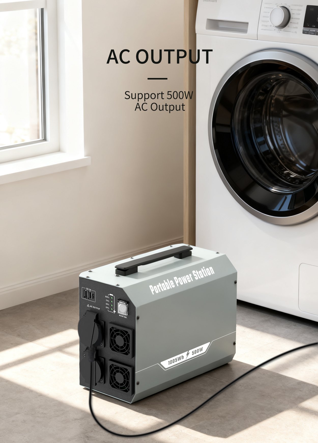 BP500 AC output support