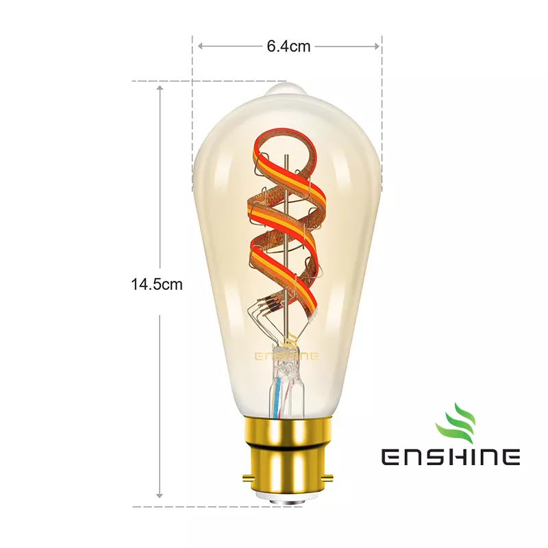 ‎‎ST64 B22 Smart Light Bulb ODM LED Candle Light Production Factory