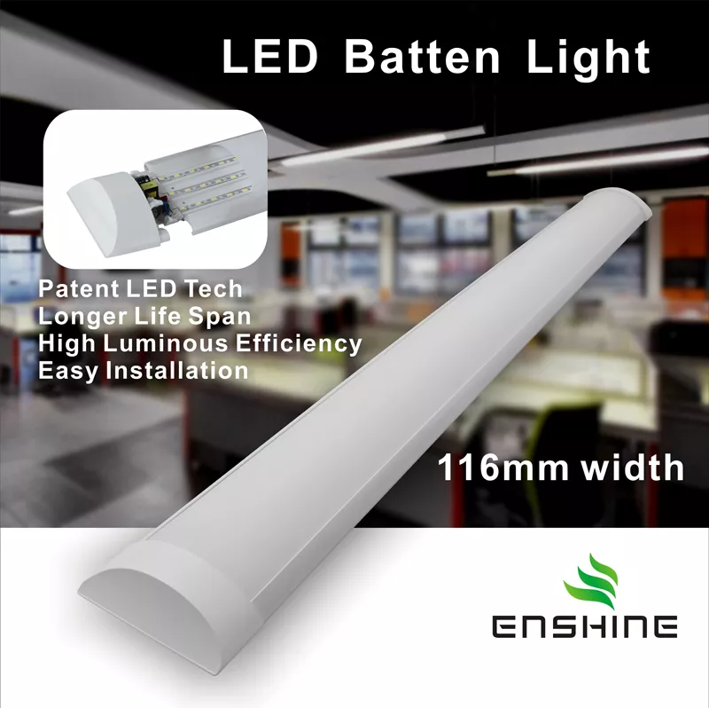 116mm width LED Batten Light Full PC 116cm batten light with sensor