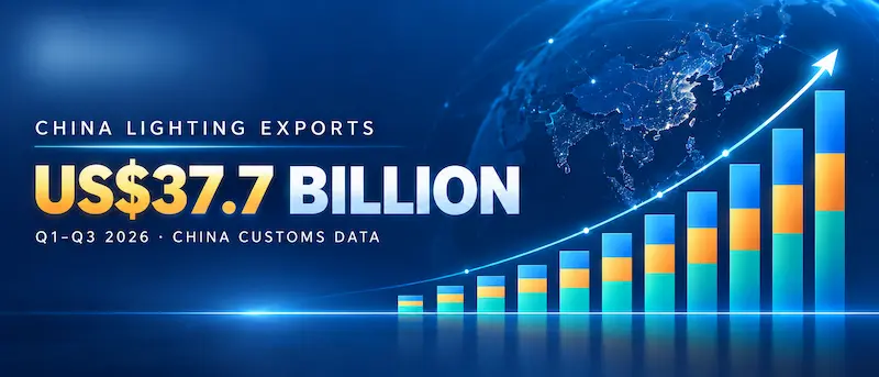 China Lighting Exports Reach US$37.7 Billion in Q1–Q3 2026: What the Customs Data Means for Buyers China lighting exports