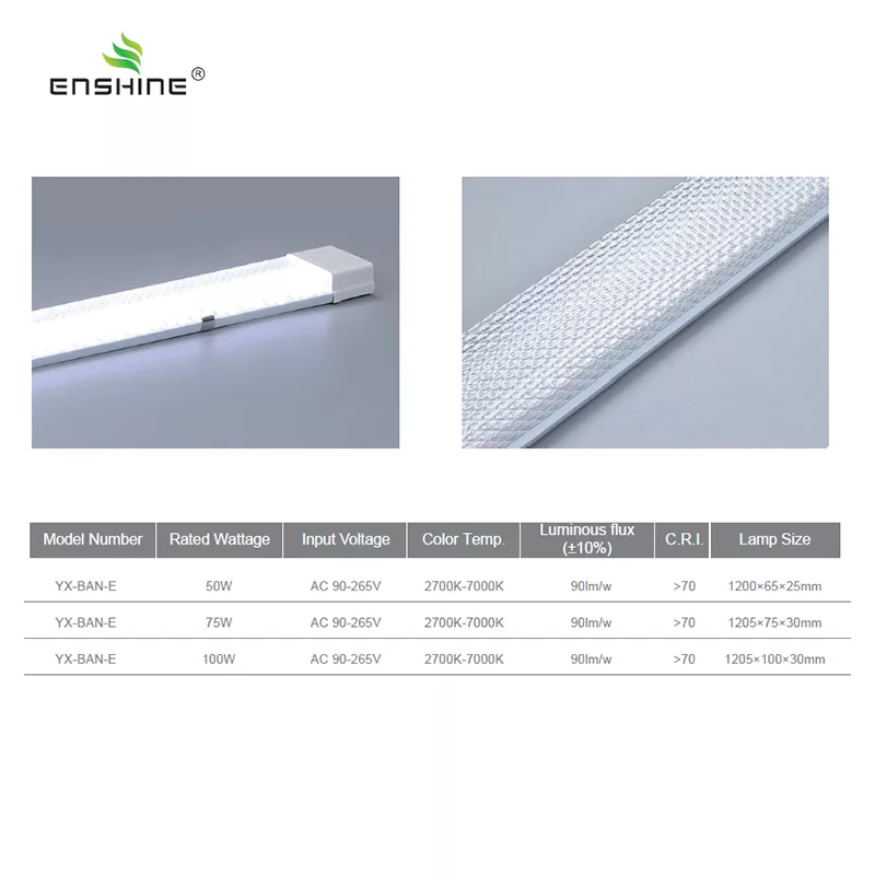 100W Industrial LED Batten Light - Iron + PC Super Bright Crystal Betten Light High power