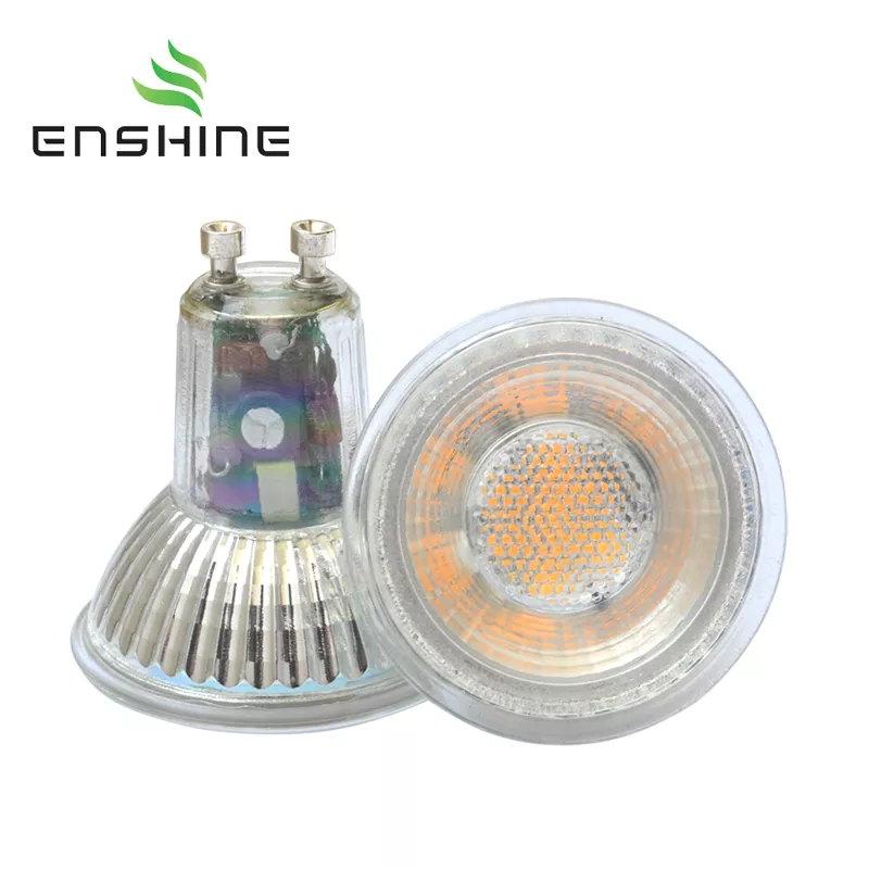 Glass LED Spotlight Bulb GU10 COB 38 Degree LED Spotlight Bulb