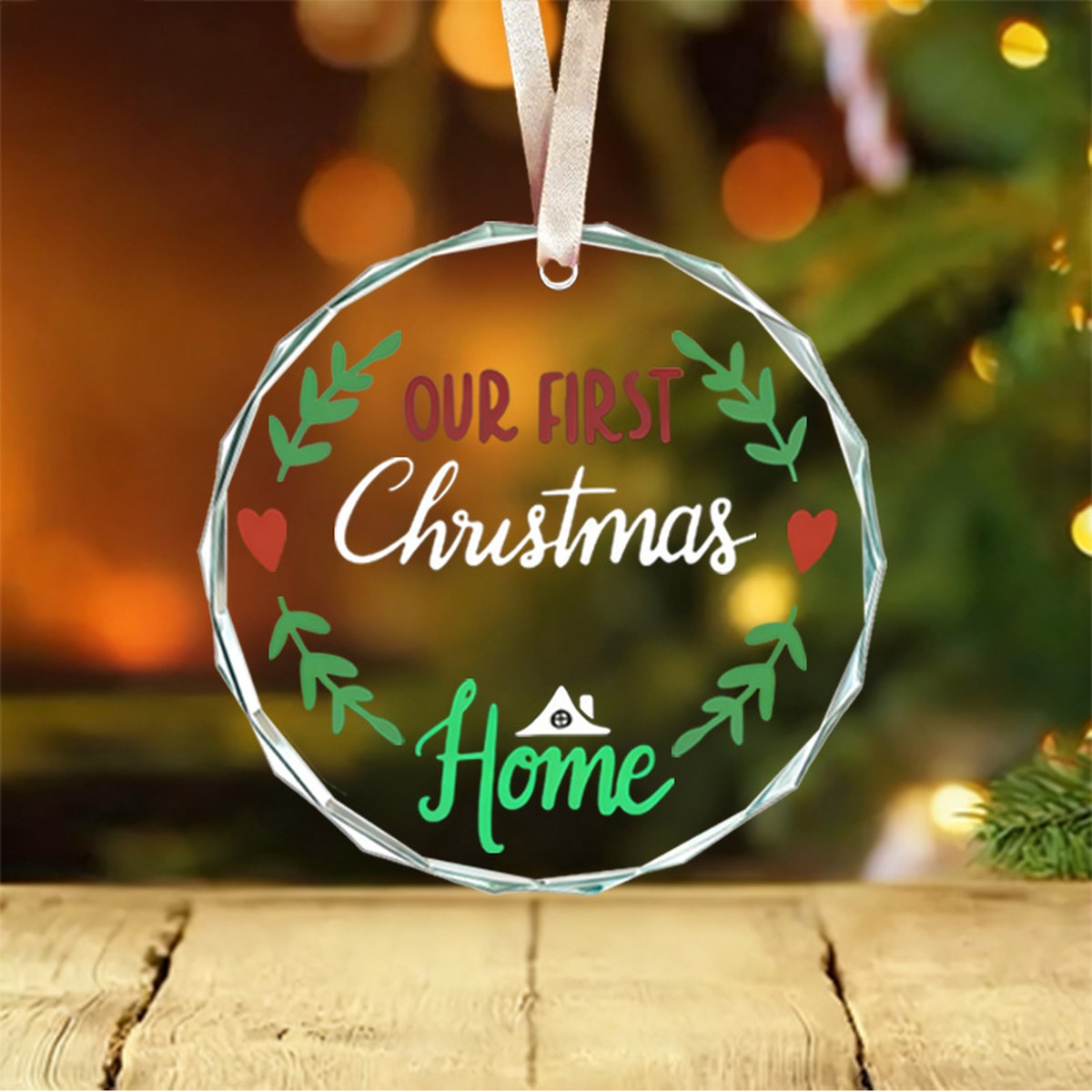 8 cm Round Crystal Glass Ornament Acrylic and Crystal Ornaments