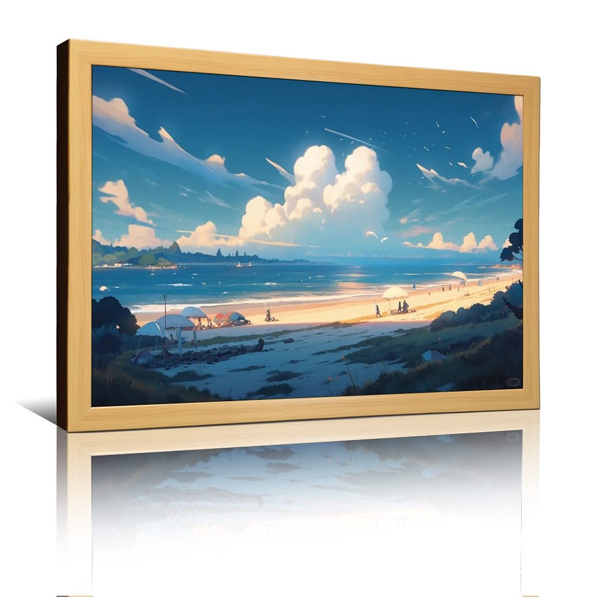 Natural Wood-Framed Print (Eastern U.S. Direct Shipping) Canvas Wall Art