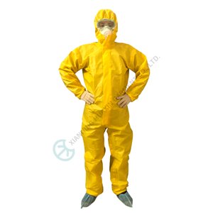 Durable Type3 Chemical Disposable Coverall Heavy Duty Workwear Type3 Chemical Coverall
