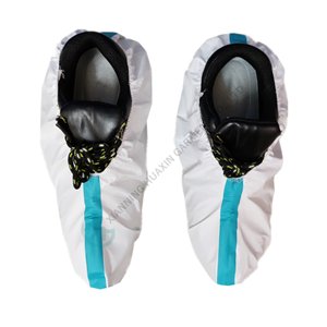 TSC taped seam TYPE4 microporous shoe cover with PVC anti-slip sole microporous shoecover
