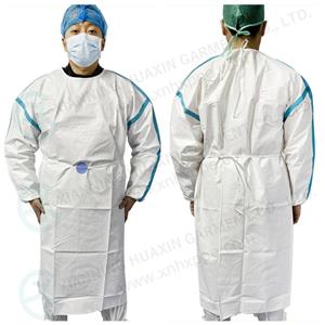 EU standarded disposable microporous gown seam sealed EN14126 TYPE4B EU standarded gown