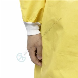 Chemical resistant ASTM F 1671 durable isolation gown Level4 gowns