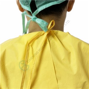 Durable heavy duty AAMI PB70 level 4 non medical isolation gown heavy duty gowns