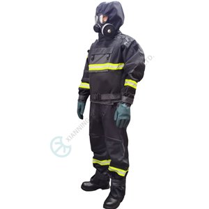 Split nuclear radiation protective clothing