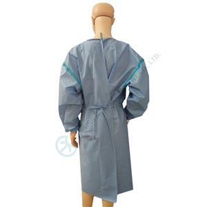 AAMI PB 70 level 2 disposable PP filmed PE isolation gown PP filmed PE gown