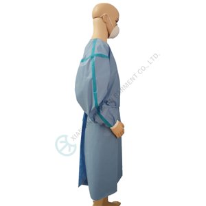 AAMI PB 70 level 2 disposable PP filmed PE isolation gown AAMI PB70 isolation gown