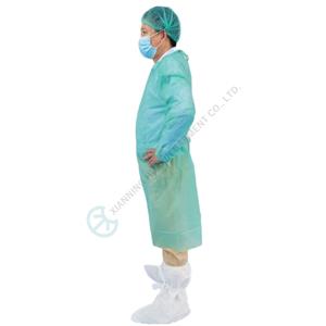 Non Sterile Disposable Surgical Gown Green AAMI Level 3 Protection Green Disposable Medical Gown