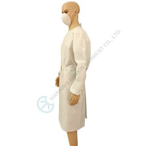 SF surgical gown white color isolation gown