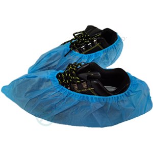 Machine made PP filmed POE blue shoe cover high quality shoe cover