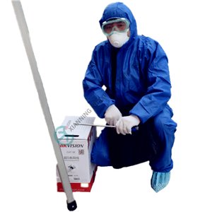 Hooded SMS Coverall with Front Zipper Storm Flap and Elastic Cuffs Waist Ankles Coverall with elastic cuffs