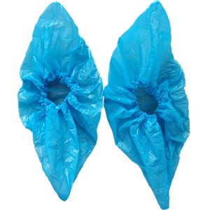 HXS-08 Cleanroom, Hospital, Hotel Use Plastic PE Shoecover With Elastic Open hotel use shoecover