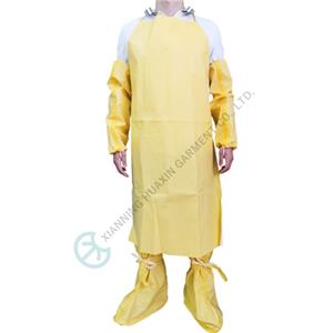 Disposable TypePB3B Yellow Ebola Chemical Resistant durable Apron typePB 3B apron