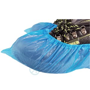 Disposable Waterproof CPE Shoe Covers with Elastic Ankles Lightweight for Medical Use CPE Disposable Overshoes