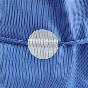 Blue SMS EN13795-1 surgical gown knitted cuffs medical gown