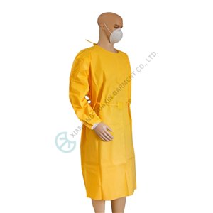 CG-PP filmed PE water proof medical gown hazmat chemical gown PPE equipment