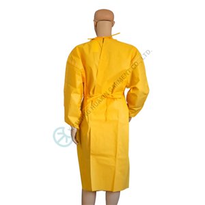 CG-PP filmed PE water proof medical gown hazmat chemical gown Hazmat chemical gown