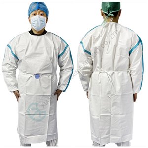 Type 6B Chemical Resistant gown with Taped Seams EN 13034 Certified Type 6 gown