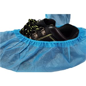 Machine made PP filmed POE blue shoe cover PP filmed POE shoe cover
