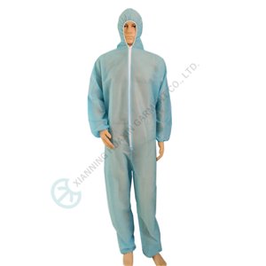 Blue Disposable PP Coverall Breathable Nonwoven Protective Workwear Breathable Nonwoven Coverall