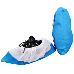 White machine made PP+CPE shoe cover anti-slip machine made shoe cover