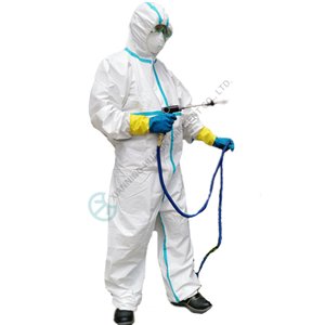 EN14126 TYPE4B/5B/6B taped seam protective coverall Taped seam coverall
