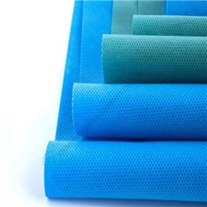 Non-woven four layer SMMS fabric in blue color Four layer fabric