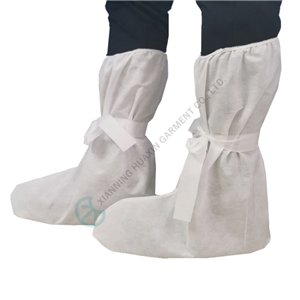 Medical use industrial use anti slip sole disposable SMS boot cover factory supply SMS boot cover