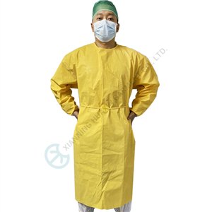 Disposable Isolation Gown EN 14126 Certified Protective Against Infectious Agents Protective Against Infectious Agents