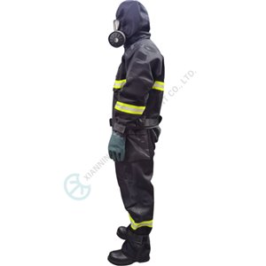 Split nuclear radiation protective clothing Emergency clothing