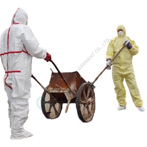 Light Yellow Microporous Disposable Coverall Breathable Workwear Breathable workwear