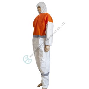 Safety Coverall With Reflectors For Road Works And Minning Industry Safety coverall