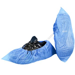 Disposable Waterproof CPE Shoe Covers with Elastic Ankles Lightweight for Medical Use CPE shoe covers