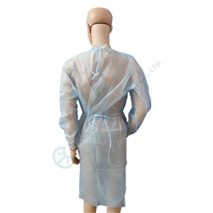 AAMI PB 70 level1 disposable PP filmed PE gown Level 1 gown