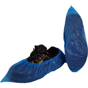 HXS-08 Cleanroom, Hospital, Hotel Use Plastic PE Shoecover With Elastic Open hotel use shoecover