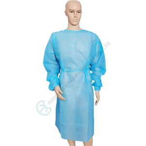 Disposable Isolation Gowns With Ties Back, Knitted Cuff disposable gowns