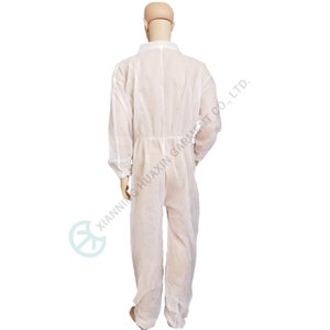 Disposable Coverall with Collar Effective Industrial Workwear Disposable Protective Coverall