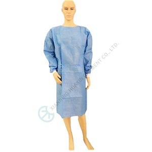CE Certified CategoryIII Disposable Isolation gown SMS EN 13034 Type 6 CE Certified CategoryIII gown